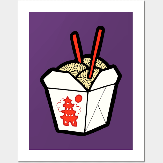 Take-Out Noodles Box Wall Art by evannave